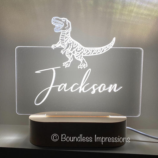 Personalised Pop Out 'Character' Night Light - Beech Wood Base