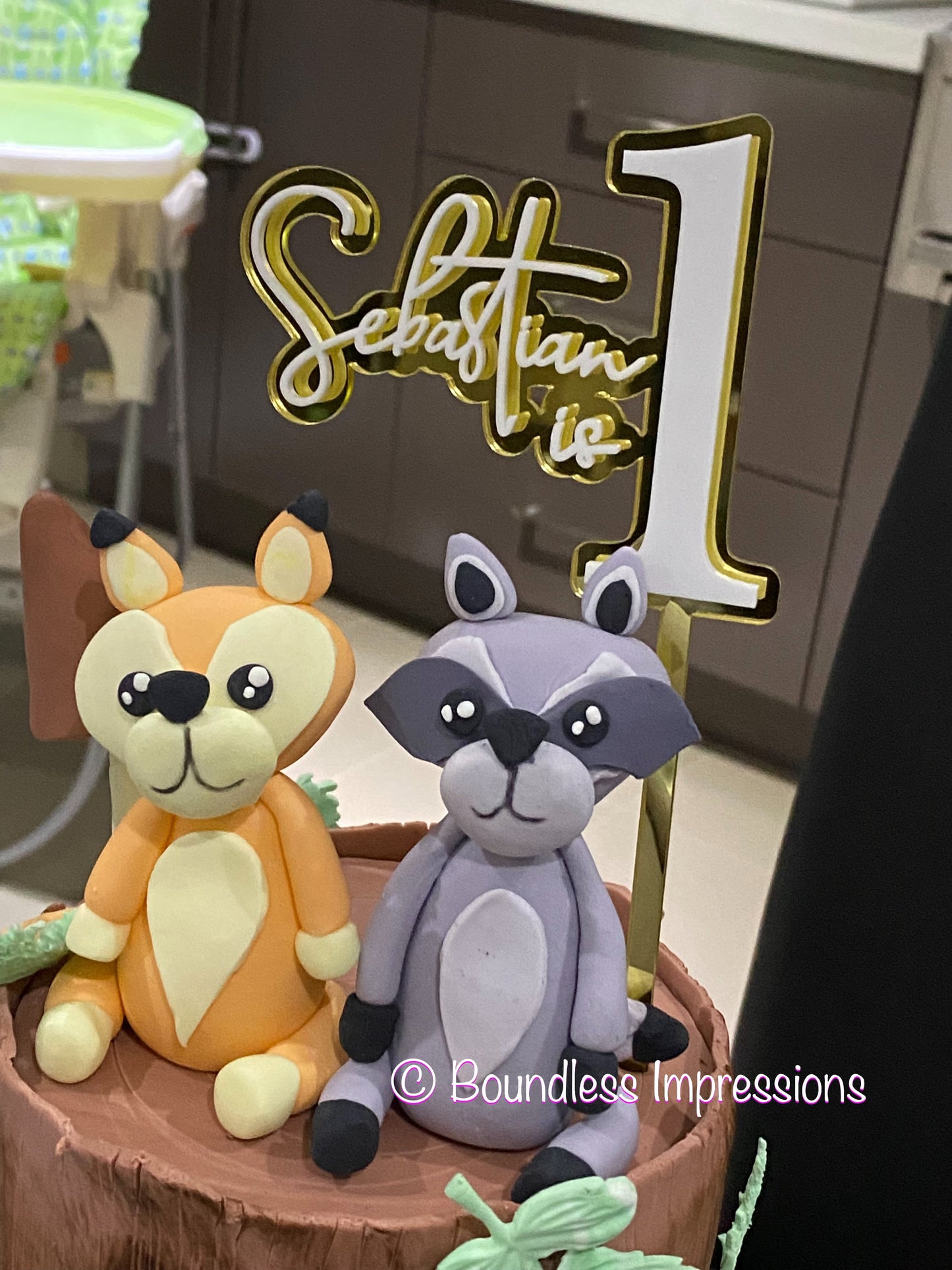 Name/Number Medium 2 Layer Acrylic Cake Topper (11cm)