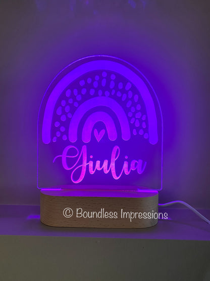 Personalised ‘Rainbow’ Night Light