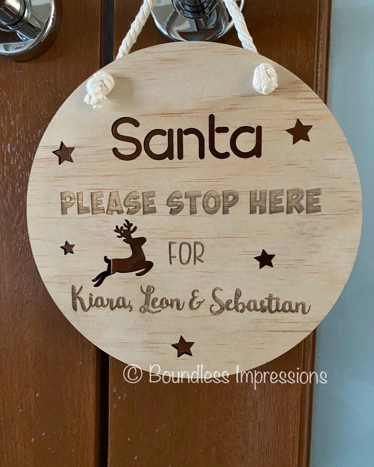 ‘Santa Please Stop Here’ Plaque