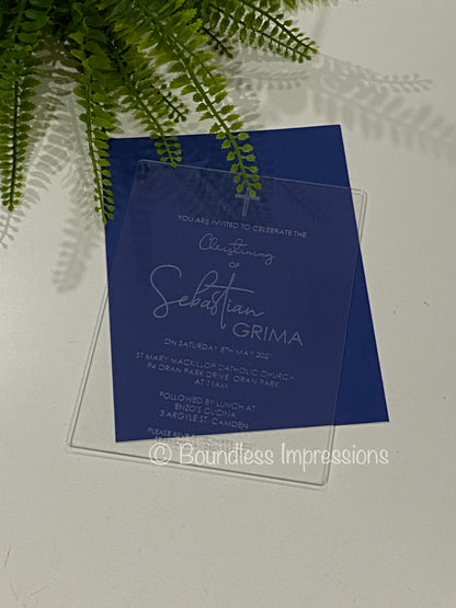 Engraved Acrylic Invitations