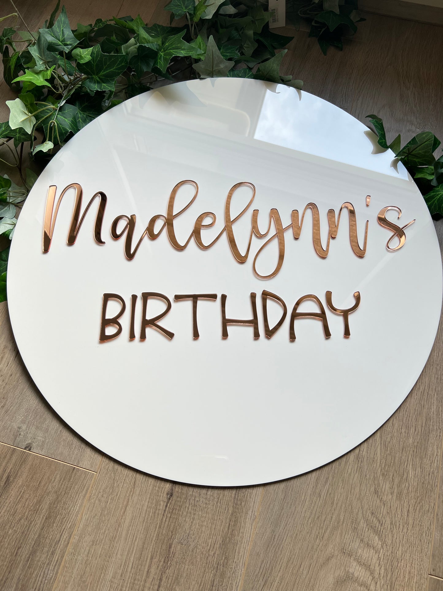 Round 3D Acrylic Sign - Events