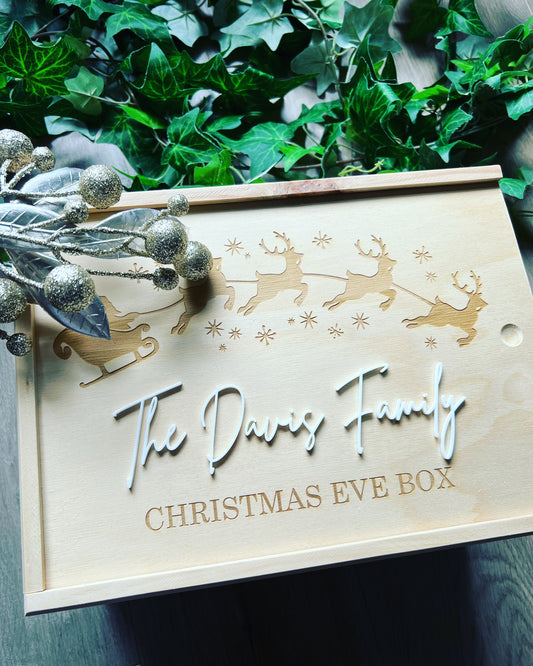 Christmas Eve Boxes + Acrylic Name