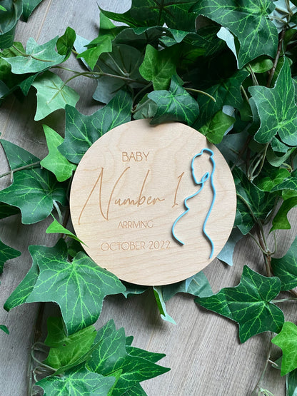 Pregnancy Announcement Plaque - 3D Art