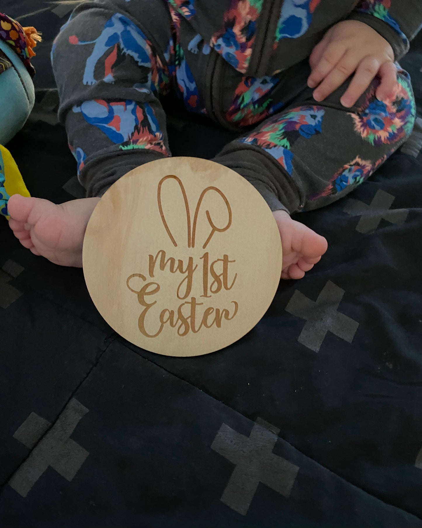 Timber ‘1st Easter' Milestone Plaque
