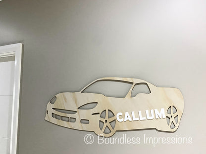 Personalised Sports Car Wall Plaque