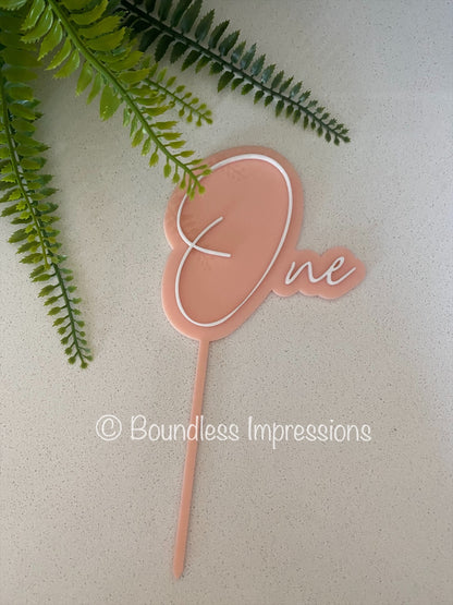 Medium 2 Layer Acrylic Cake Topper (12cm)
