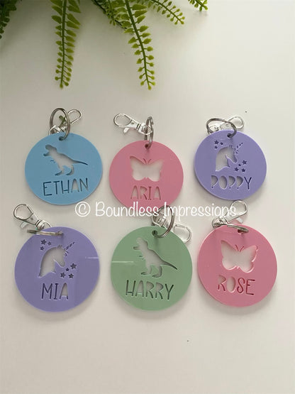 Acrylic Cutout Keyring/Bag Tags