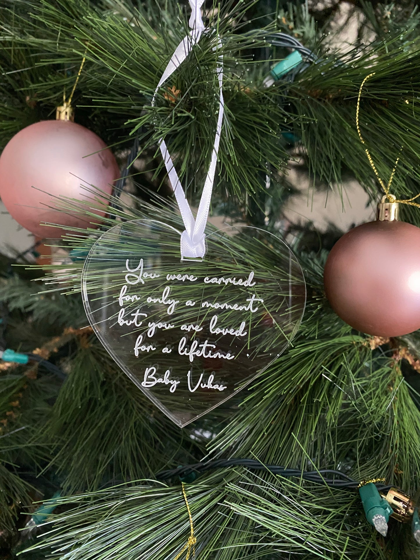Heart Shaped Memorial Christmas Tree Ornament