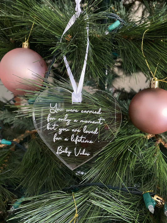 Heart Shaped Memorial Christmas Tree Ornament
