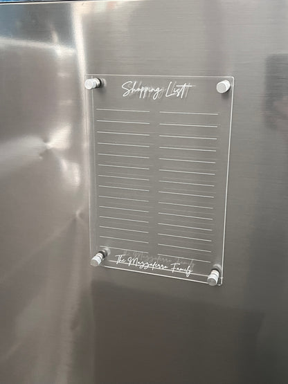 Personalised Magnetic Acrylic Shopping List