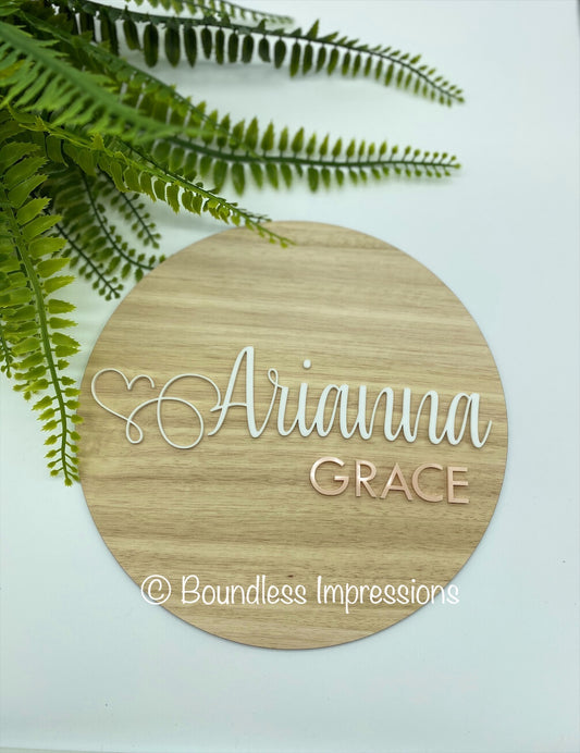 Birth Announcement/Name Plaque