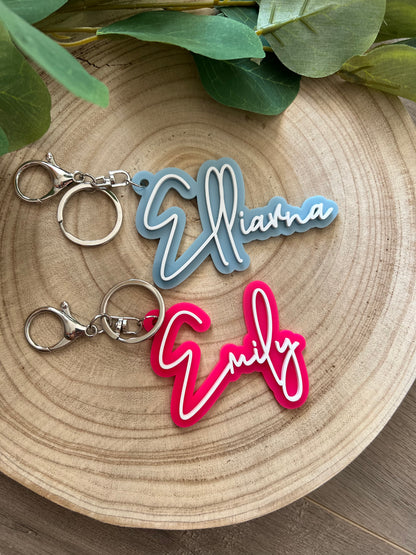 3D Name Keyring/Bag Tags