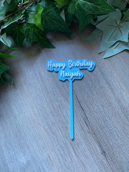 Medium 2 Layer Acrylic Cake Topper (12cm)