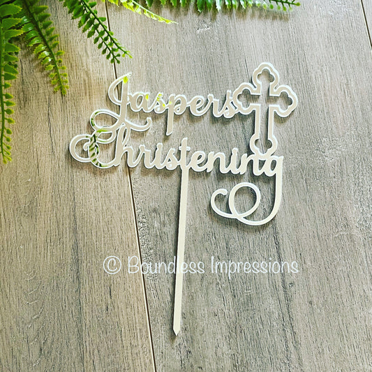 Acrylic Cake Topper Christening/Communion - Style 2