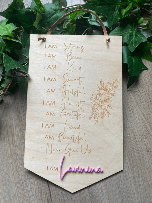 Personalised Affirmation Plaque (Engraved)
