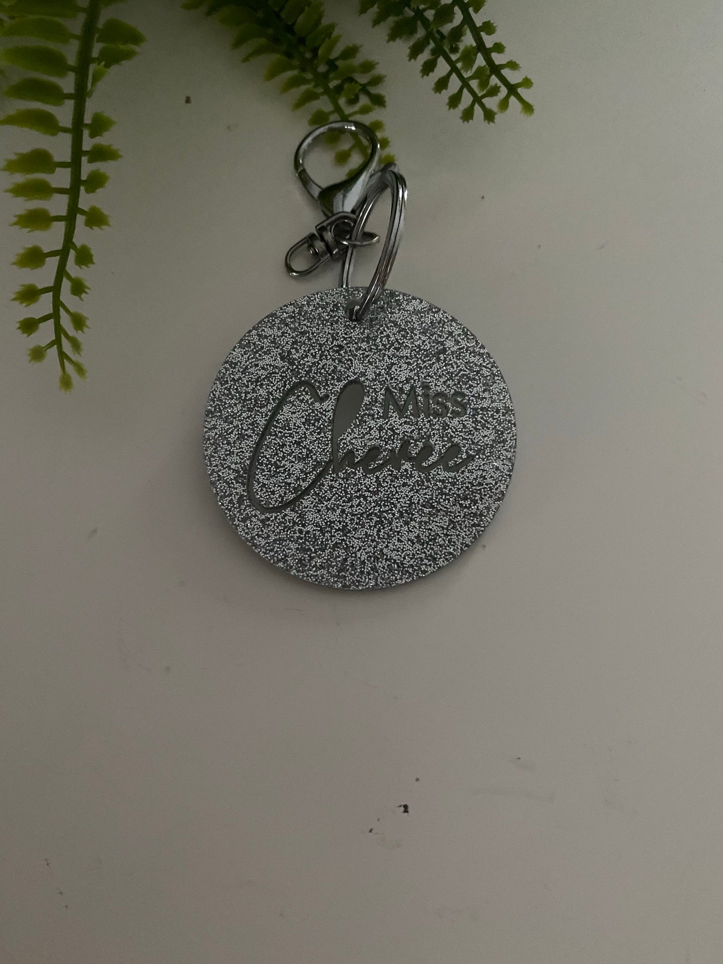 Personalised Glitter Acrylic Keyring