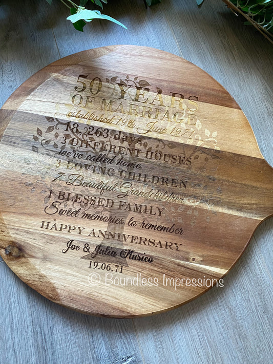 Extra Large Personalised Chopping Boards