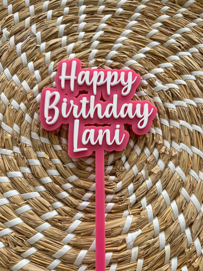 Medium 2 Layer Acrylic Cake Topper (12cm)