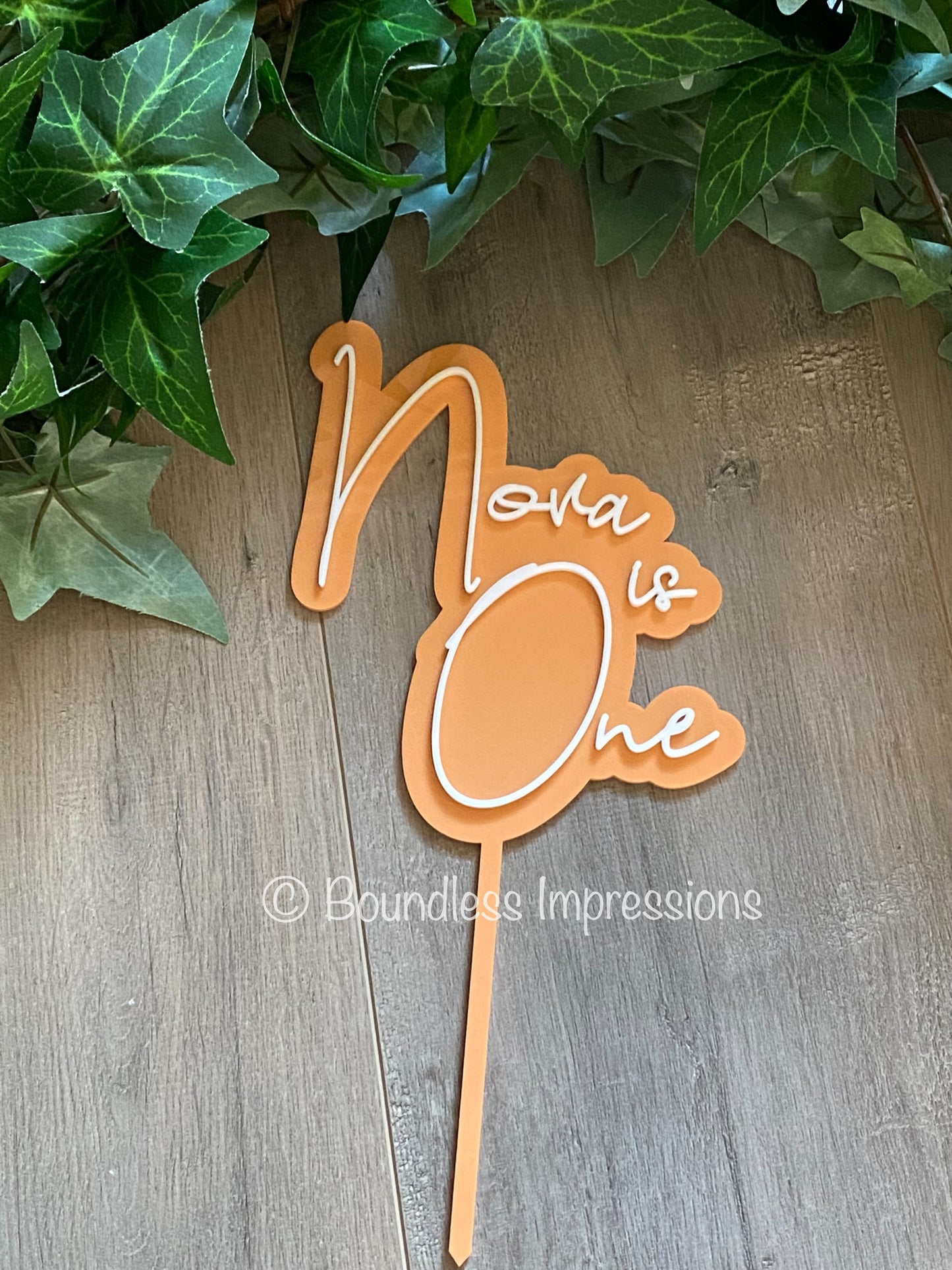 Large 2 Layer Acrylic Cake Topper (15cm)