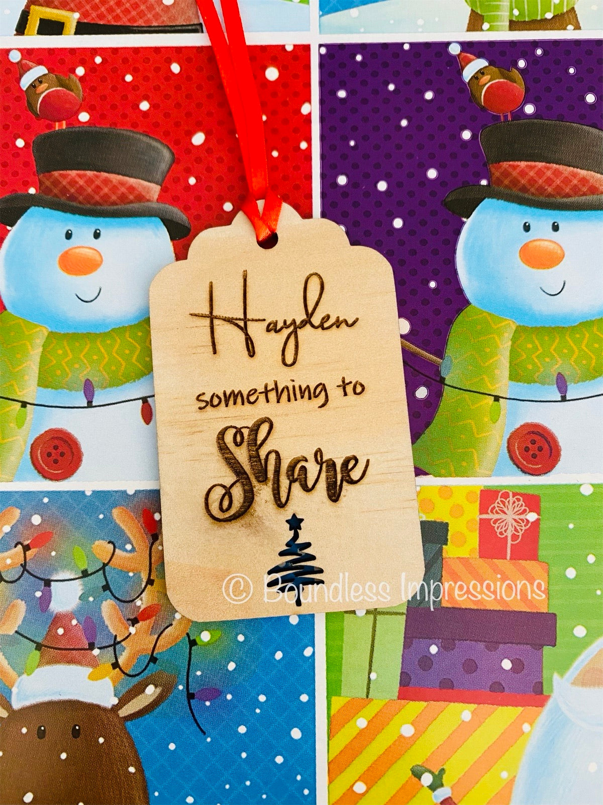 Personalised Christmas Gift Tag Set