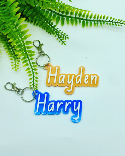 3D Name Keyring/Bag Tags