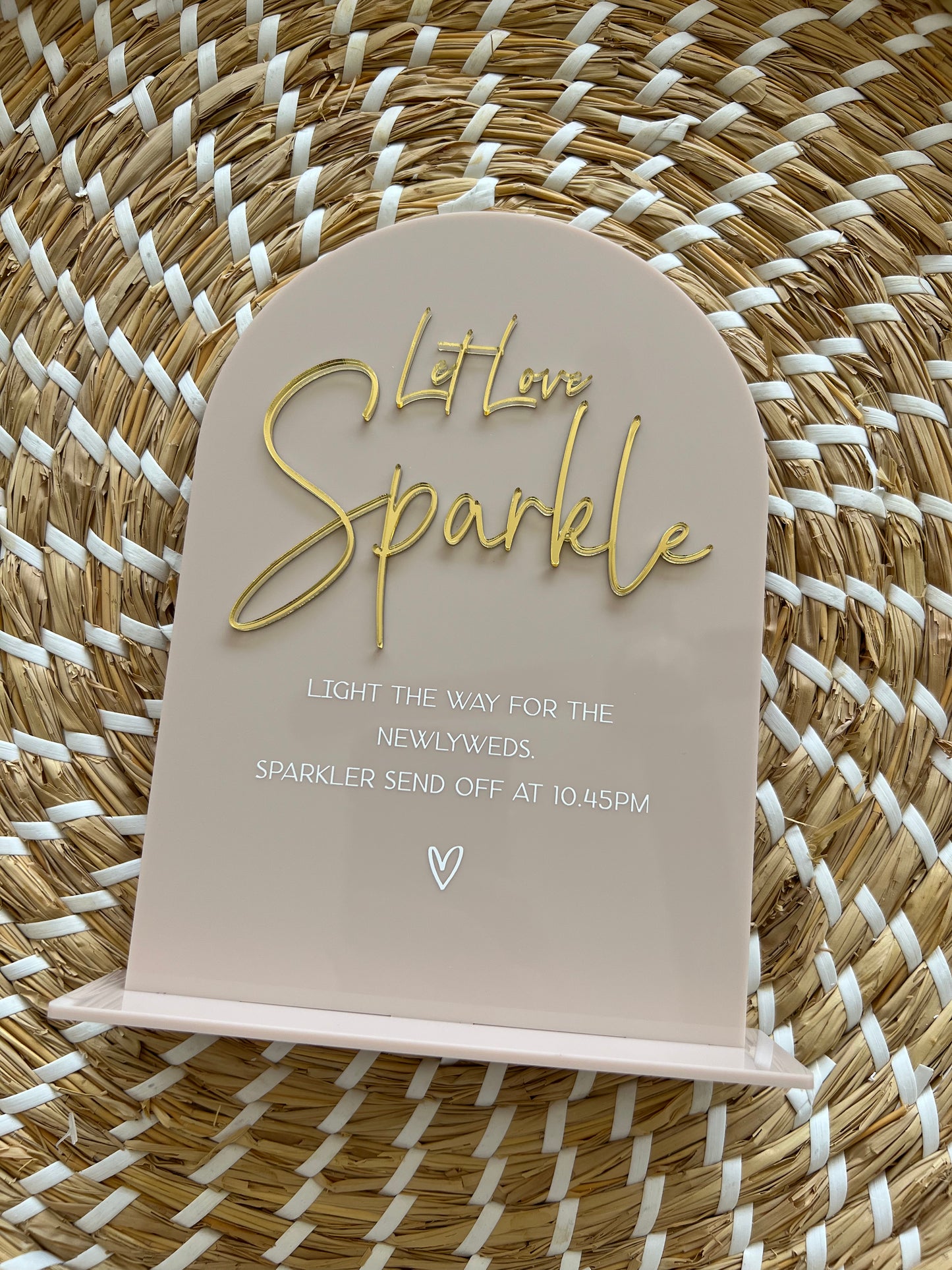 Acrylic Arch Table Sign with Acryic Stand