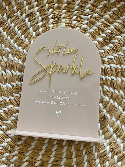 Acrylic Arch Table Sign with Acryic Stand