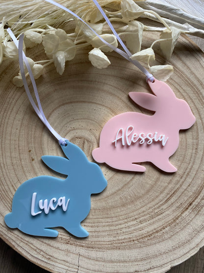 Personalised 3D Acrylic Bunny Gift Tags