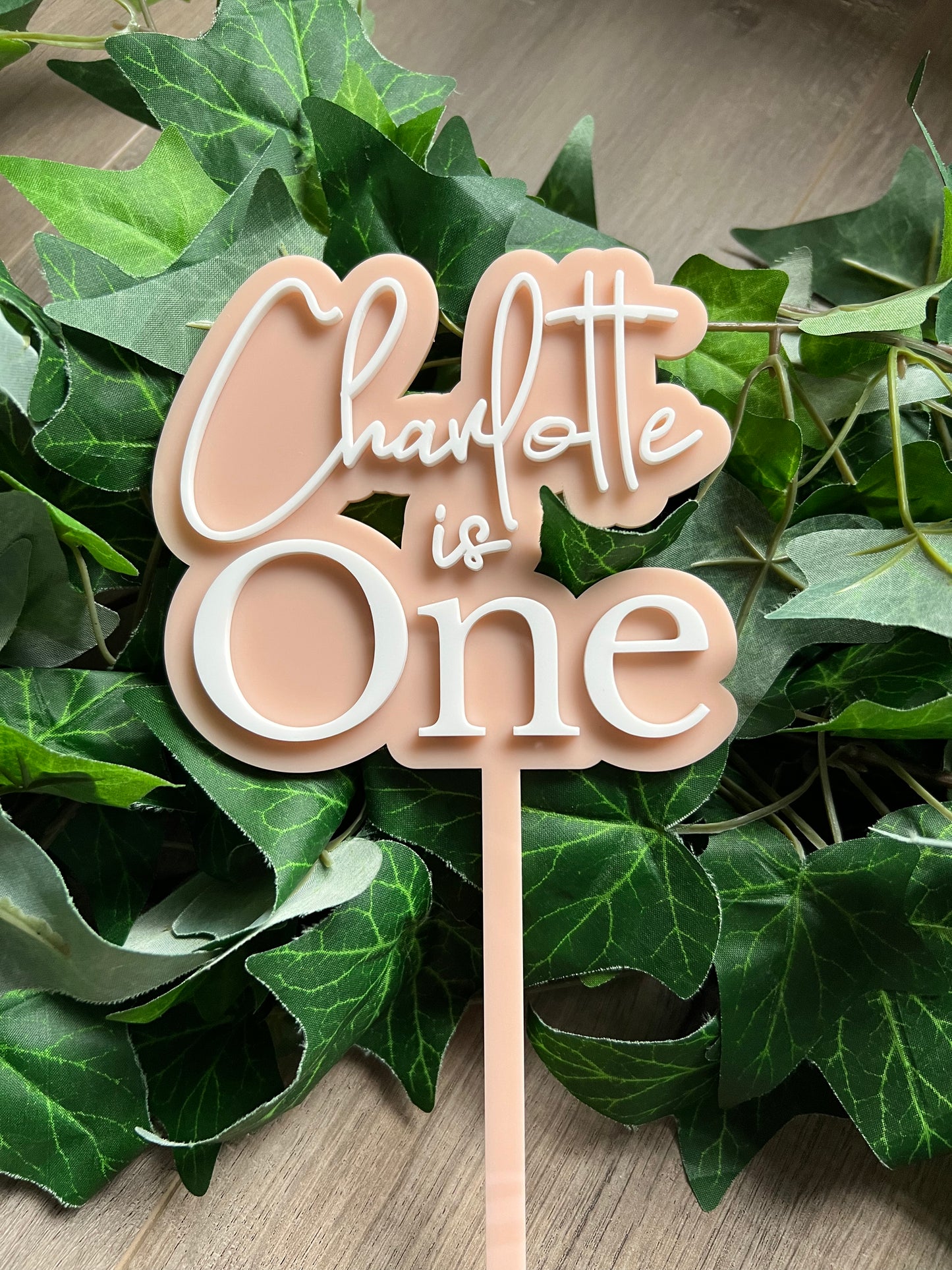 Medium 2 Layer Acrylic Cake Topper (12cm)