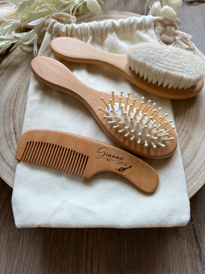 Personalised Baby Hair Brush/Comb Set