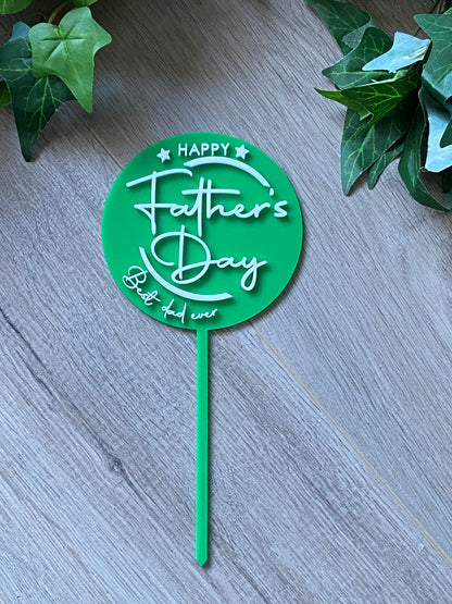 Round 2 Layer Acrylic Cake Topper