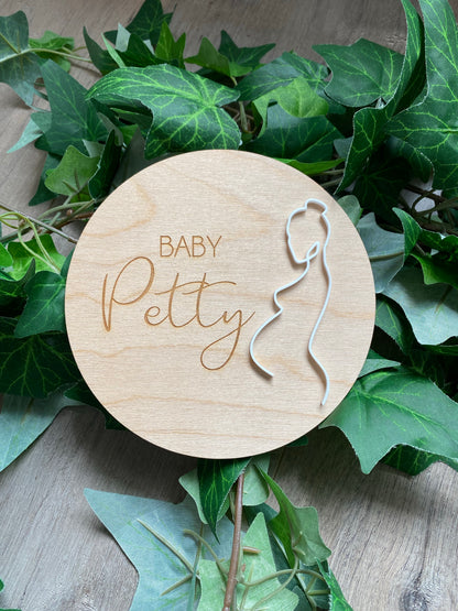 Pregnancy Announcement Plaque - 3D Art