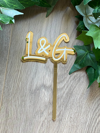 Medium 2 Layer Acrylic Cake Topper (12cm)