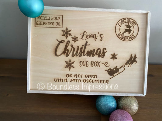 Engraved Christmas Eve Boxes