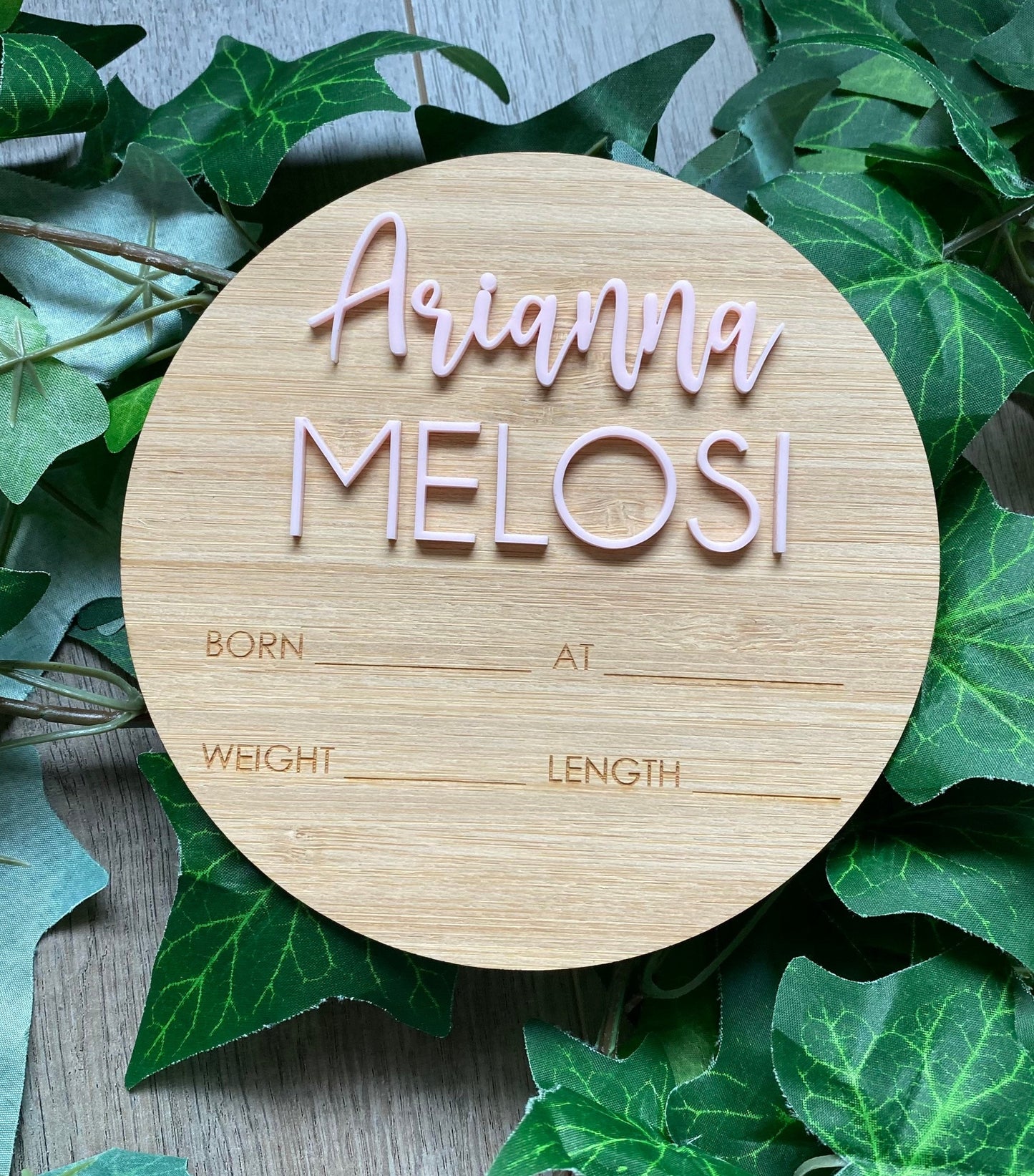 3D Personalised Birth Announcement Plaque