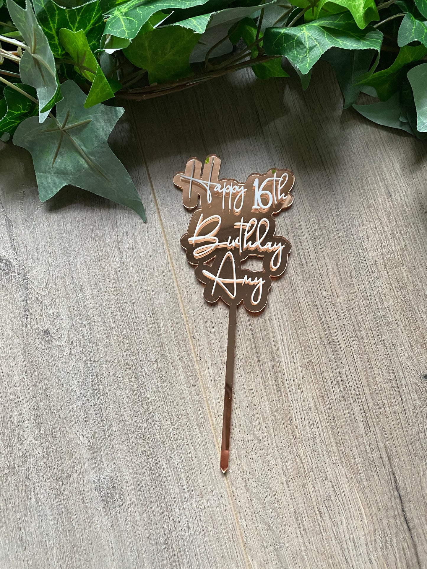 Medium 2 Layer Acrylic Cake Topper (12cm)