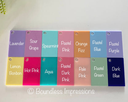 Acrylic Cutout Keyring/Bag Tags