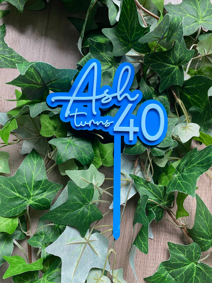 Colour Pop 'Name & Age' Cake Topper