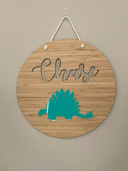 Hanging Round 3D Sign for Kids