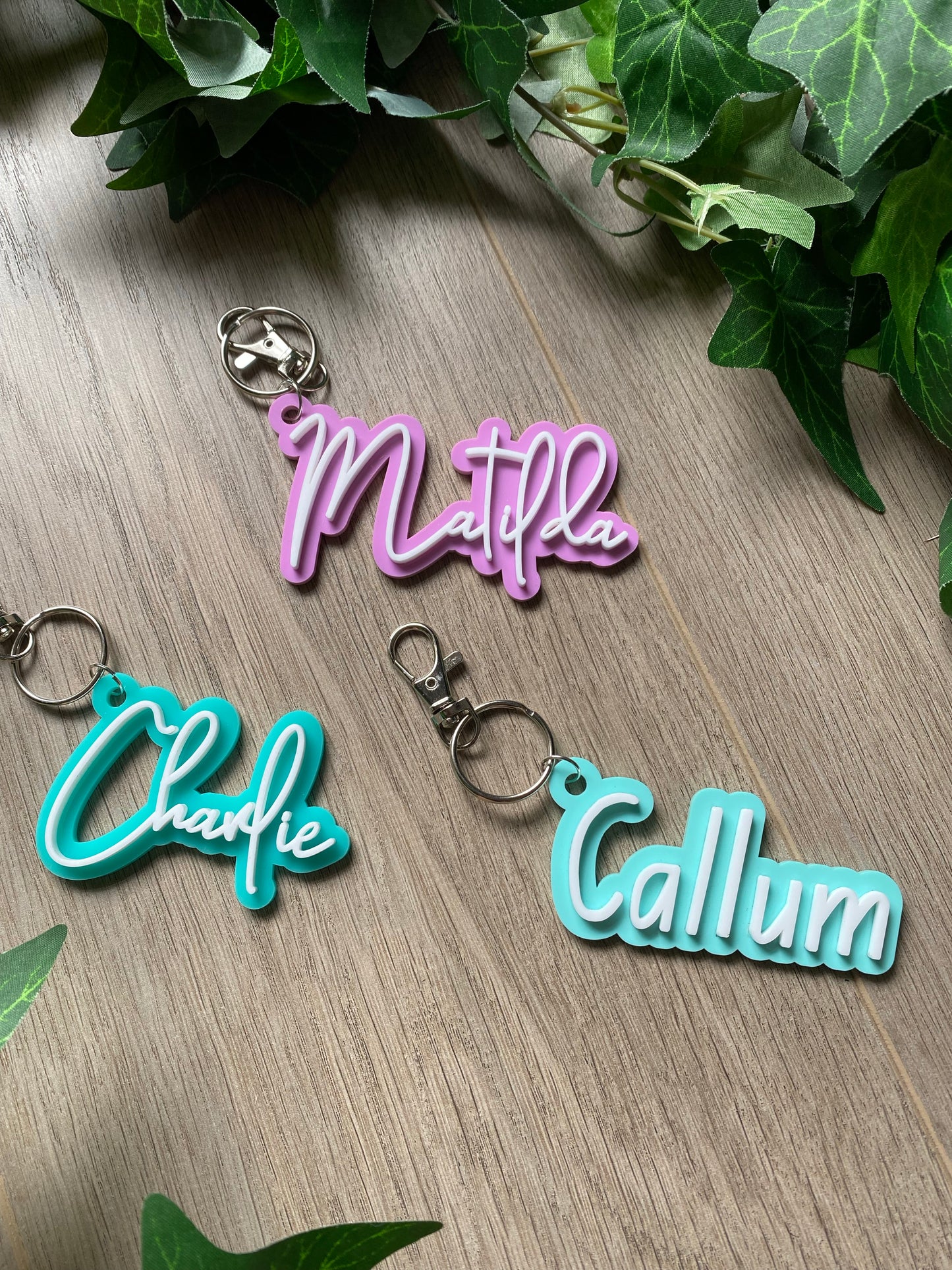 3D Name Keyring/Bag Tags