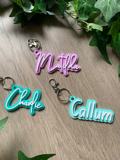 3D Name Keyring/Bag Tags