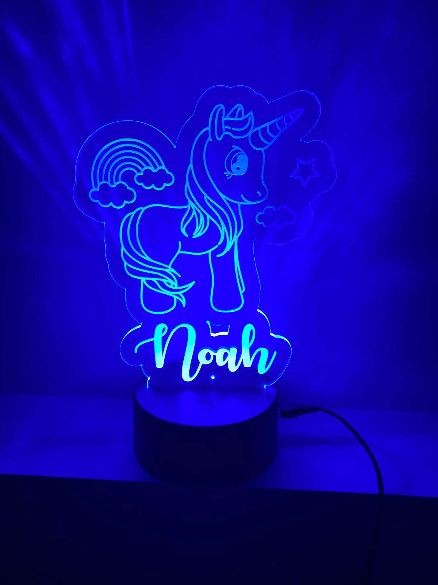 Personalised Custom Cut Out Colour Changing Night Lights