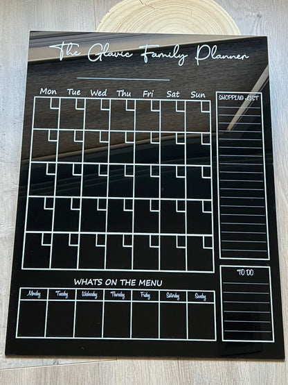 Personalised Family Monthly Wall Planner - (E Type)