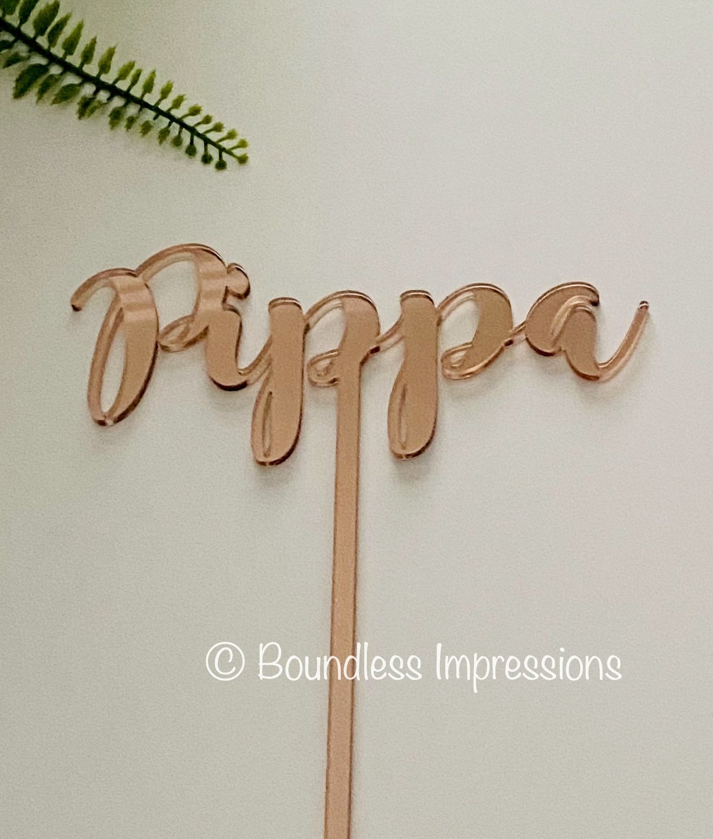 Small Single 'Word' Acrylic Cake Toppers (12cm)