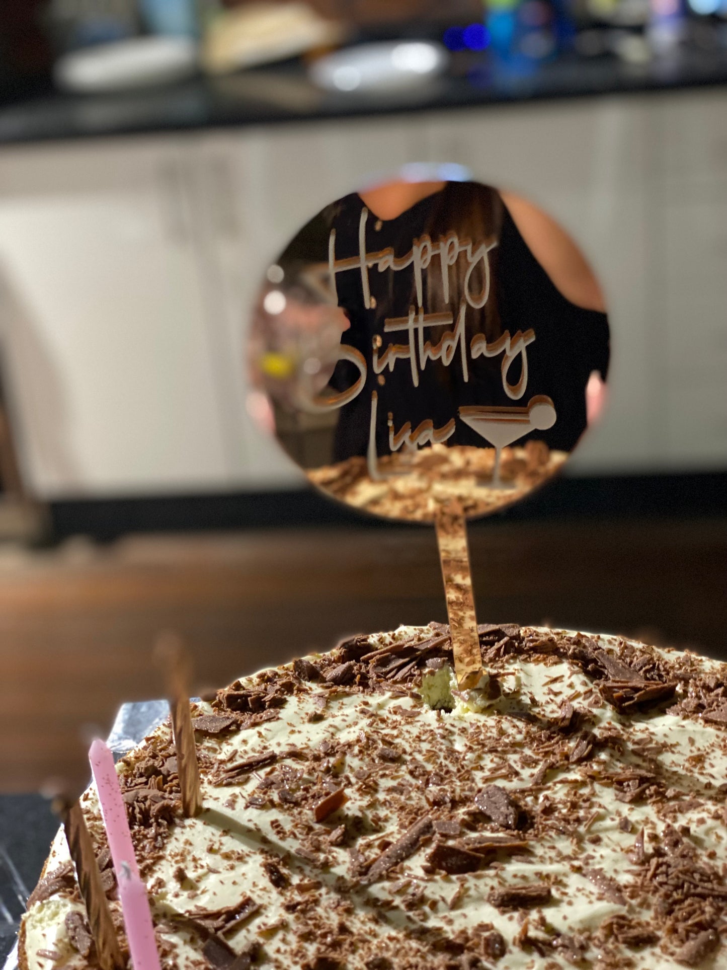 Round 2 Layer Acrylic Cake Topper