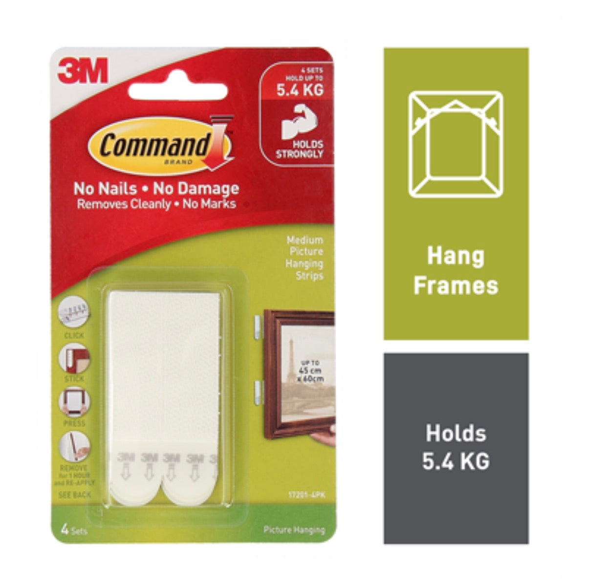 Command Picture Hanging Strips (4Pkt)