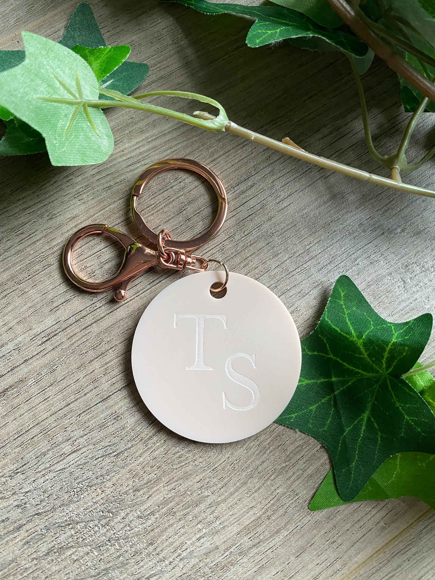 Initialed Acrylic Keyring