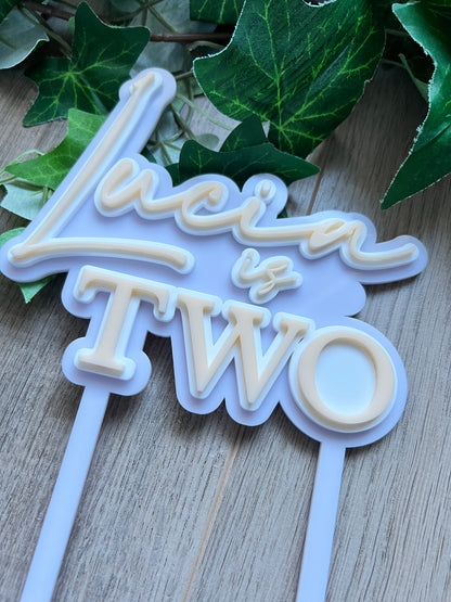 Triple Layer Acrylic Cake Topper