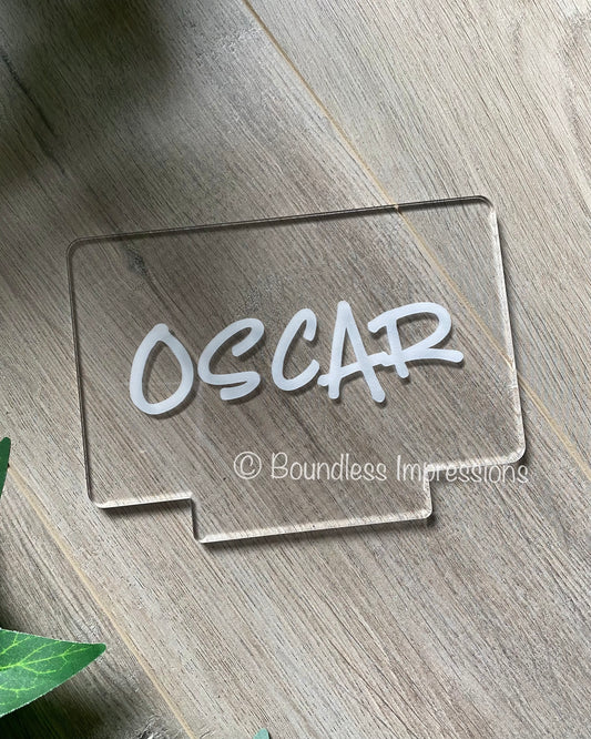 Personalised Name Lamp PLATE (Rectangle)